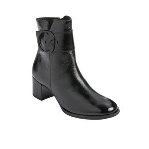 Paul Green Panache Waterproof Ankle Boot Bootie Patent Leather Black UK8 US 10.5